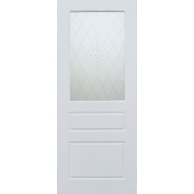 Дверь межкомнатная Честер белая эмаль (массив) 
